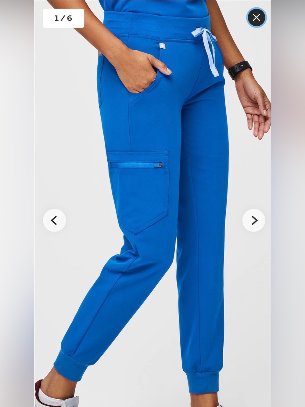 Figs Royal Blue Drawstring Cargo Joggers